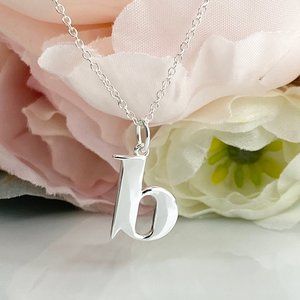 Sterling Silver Lower Case "b" Alphabet Letter